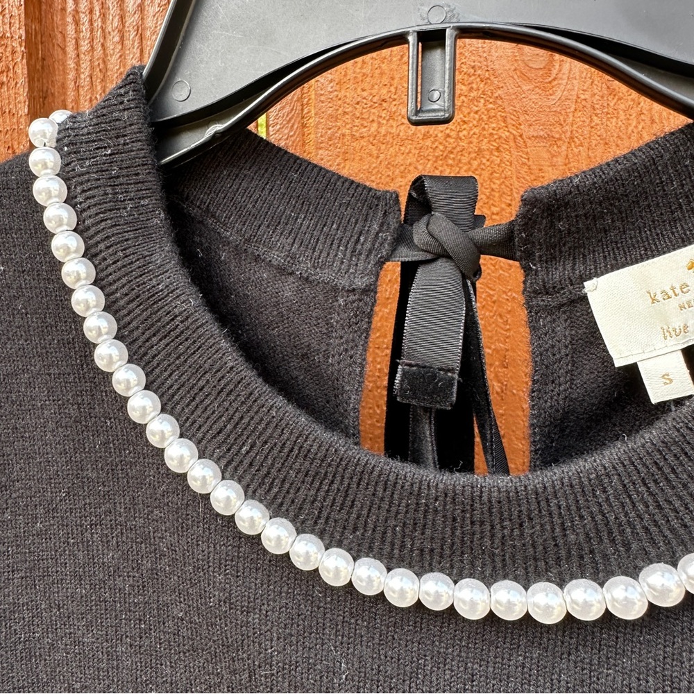 Kate Spade pearl necklace sweater - Picture 2 of 7